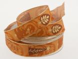 Weihnachtsband Zauberwald braun 25 mm mit Draht Weihnachtsband Zauberwald braun 25 mm mit Draht