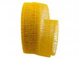 Dekoband Jute 50mm gelb ohne Draht