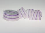 Weihnachtsband Candy-Striped flieder 40mm mit Draht Weihnachtsband Candy-Striped flieder 40mm mit Draht
