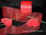 Tüllband Rot ohne Draht 70mm Tüllband Rot ohne Draht 70mm