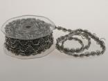 Bändchen Bänderwelle mit Perlenkette Silber ohne Draht 10mm Bändchen Bänderwelle mit Perlenkette Silber ohne Draht 10mm