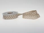 Motivband Punkteband Toffee mit Draht 25mm Motivband Punkteband Toffee mit Draht 25mm