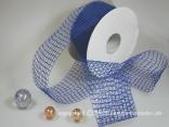Gitterband Grobgitter Dunkelblau ohne Draht 65mm Gitterband Grobgitter Dunkelblau ohne Draht 65mm