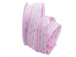 Blumenband Little Flowers rosa 25mm mit Angelschnur Blumenband Little Flowers rosa 25mm mit Angelschnur