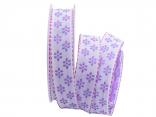 Blumenband Little Flowers lila 25mm mit Angelschnur Blumenband Little Flowers lila 25mm mit Angelschnur