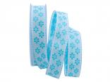 Blumenband Little Flowers türkis 25mm mit Angelschnur Blumenband Little Flowers türkis 25mm mit Angelschnur