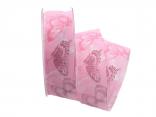 Motivband Farfalla rosa 40mm mit Angelschnur Motivband Farfalla rosa 40mm mit Angelschnur