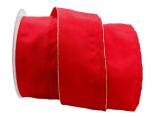 Uniband Goldkante rot 60mm mit Draht Uniband Goldkante rot 60mm mit Draht
