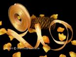 Uniband Goldkante Moskau Lachs mit Draht 15mm Uniband Goldkante Moskau Lachs mit Draht 15mm