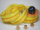 Streifenband Ravenna Gelb mit Draht 40mm Streifenband Ravenna Gelb mit Draht 40mm