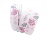 Blumenband Mainau rosa 40mm mit Angelschnur Blumenband Mainau rosa 40mm mit Angelschnur