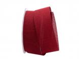 Uniband Leinenoptik rot dunkel 40mm ohne Draht Uniband Leinenoptik rot dunkel 40mm ohne Draht