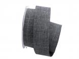 Uniband Leinenoptik grau / anthrazit 40mm ohne Draht Uniband Leinenoptik grau / anthrazit 40mm ohne Draht