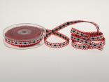 Blumenband Folklore Rot ohne Draht 13 mm Blumenband Folklore Rot ohne Draht 13 mm