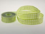 Vichykaro mit Herz Mintgrün 40 mm mit Draht Vichykaro mit Herz Mintgrün 40 mm mit Draht