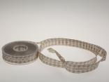 Vichykaro mit Herz Braun 25 mm mit Draht Vichykaro mit Herz Braun 25 mm mit Draht