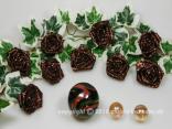 Weihnachtsband Dekoartikel Glitzerrosen Bronze 38mm 12 Stück Weihnachtsband Dekoartikel Glitzerrosen Bronze 38mm 12 Stück