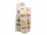 Herzband "von Herzen" creme 25mm mit Nylonkante Herzband "von Herzen" creme 25mm mit Nylonkante