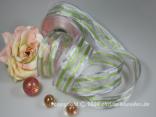 Streifenband Nice Rosa mit Draht 40mm Streifenband Nice Rosa mit Draht 40mm