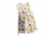 Dekoband Cocktail di fiori weiß / bunt 25mm mit Nylonkante
