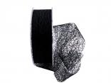 Gitterband Floral schwarz 40mm ohne Draht Gitterband Floral schwarz 40mm ohne Draht