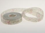 Motivband Schmetterling 25mm creme mit Draht Motivband Schmetterling 25mm creme mit Draht