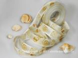 Motivband Muschel Creme mit Draht 25mm Motivband Muschel Creme mit Draht 25mm