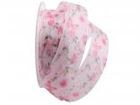 Dekoband Schmetterlingsgartenr rosa 40mm mit Nylonkante