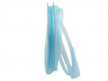 Organzaband Luminoso hellblau 6mm ohne Draht Organzaband Luminoso hellblau 6mm ohne Draht