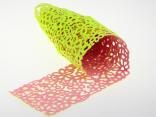 Filz Tischband gelb / rosa, 2m x 120mm Filz Tischband gelb / rosa, 2m x 120mm