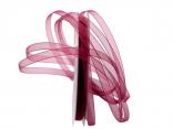 Organzaband Luminoso bordeaux 6mm ohne Draht Organzaband Luminoso bordeaux 6mm ohne Draht