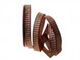 Weihnachtskaro Luxor bordeaux mit Draht 15mm Weihnachtskaro Luxor bordeaux mit Draht 15mm