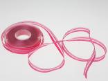 Organzastreifen pink 15mm mit Draht Organzastreifen pink 15mm mit Draht