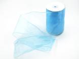 Organzaband Organza 100mm Türkis mit Draht Organzaband Organza 100mm Türkis mit Draht