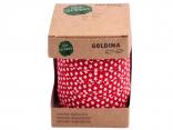 Ringelband 100 % Baumwolle rot mit Sterndruck 10mm