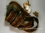 Weihnachtsband Afrika Braun mit Draht 40mm Weihnachtsband Afrika Braun mit Draht 40mm