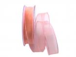 Organzaband Sottili rosa / lachs 25mm ohne Draht Organzaband Sottili rosa / lachs 25mm ohne Draht