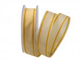 Dekoband Giallo gelb 25mm ohne Draht Dekoband Giallo gelb 25mm ohne Draht