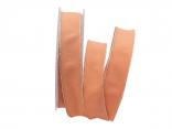 Uniband Silberkante lachs 25mm mit Draht Uniband Silberkante lachs 25mm mit Draht