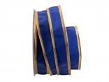Uniband Goldkante blau 25mm mit Draht Uniband Goldkante blau 25mm mit Draht
