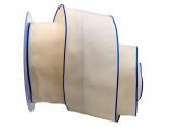 Uniband SONDERFARBE creme mit blauem Rand 65mm mit Draht Uniband SONDERFARBE creme mit blauem Rand 65mm mit Draht