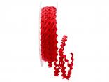 Zackenlitze Baumwolle 3-4mm rot ohne Draht