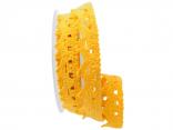 Dekoband Spitze gelb 25mm ohne Draht