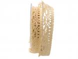 Dekoband Spitze creme dunkel 25mm ohne Draht