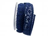 Dekoband Spitze ca.35mm blau ohne Draht