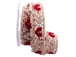 Dekoband Spitze natur 35mm ohne Draht Dekoband Spitze natur 35mm ohne Draht
