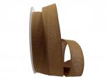 Baumwollband Cotton braun / senfgelb 25mm ohne Draht Baumwollband Cotton braun / senfgelb 25mm ohne Draht