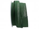 Baumwollband Cotton dunkelgrün 25mm ohne Draht Baumwollband Cotton dunkelgrün 25mm ohne Draht