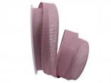Baumwollband Cotton mauve / rosa dunkell 25mm ohne Draht Baumwollband Cotton mauve / rosa dunkell 25mm ohne Draht