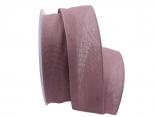 Baumwollband Cotton mauve / rosa dunkel 40mm ohne Draht Baumwollband Cotton mauve / rosa dunkel 40mm ohne Draht